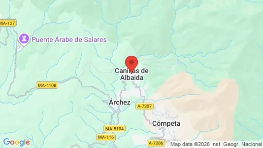 Houses for rent i Canillas de Albaida - kort over placeringen