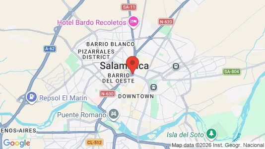 Apartments for rent i Salamanca - kort over placeringen