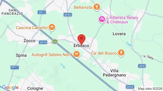 Apartments for rent i Erbusco - kort over placeringen