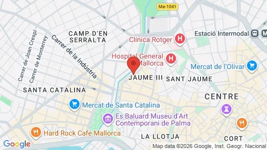 Apartments for rent i Palma de Mallorca - kort over placeringen
