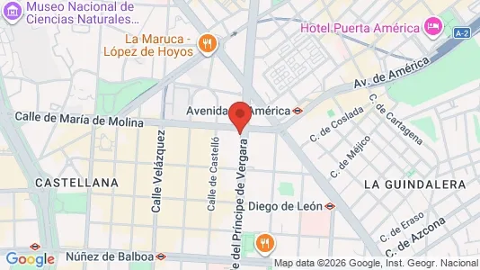 Apartments for rent i Madrid Salamanca - kort over placeringen