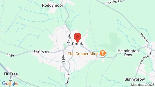 Houses for rent i Crook - County Durham - kort over placeringen
