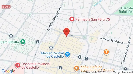 Rooms for rent i Castellón de la Plana/Castelló de la Plana - kort over placeringen