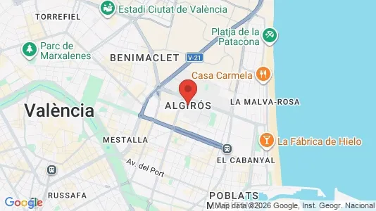 Apartments for rent i Valencia Algirós - kort over placeringen