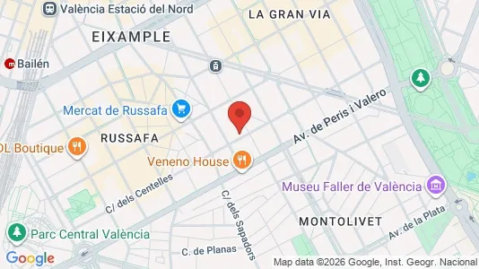 Apartments for rent i Valencia L'Eixample - kort over placeringen
