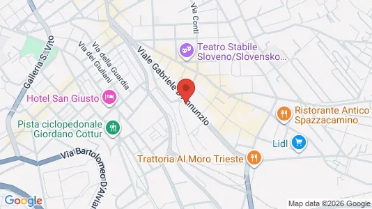 Apartments for rent i Trieste - kort over placeringen