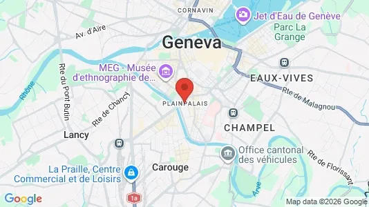 Apartments for rent i Geneva Plainpalais - kort over placeringen