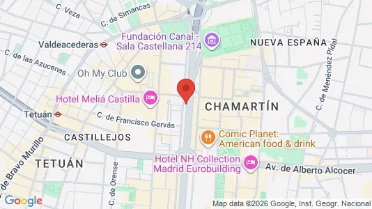 Apartments for rent i Madrid Chamartín - kort over placeringen