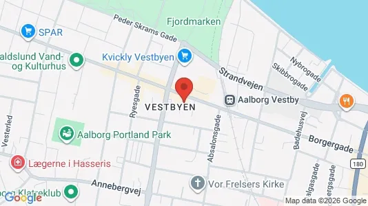 Rooms for rent i Aalborg Center - kort over placeringen