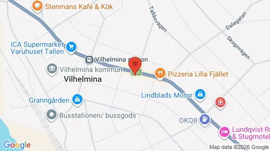 Apartments for rent i Vilhelmina - kort over placeringen