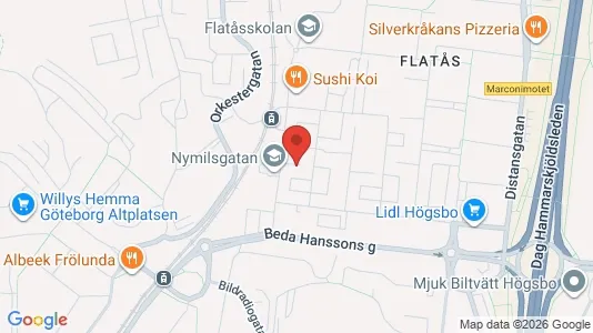 Apartments for rent i Askim-Frölunda-Högsbo - kort over placeringen
