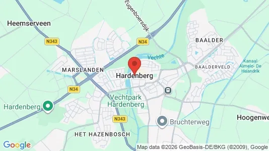 Apartments for rent i Hardenberg - kort over placeringen