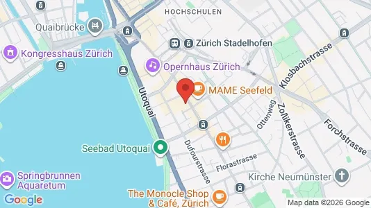 Apartments for rent i Zürich Distrikt 8 - kort over placeringen