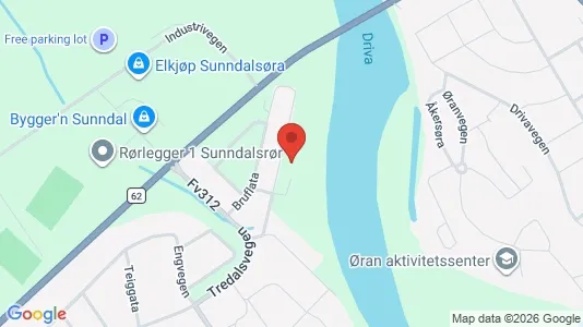 Apartments for rent i Sunndal - kort over placeringen