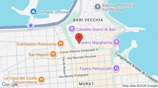 Apartments for rent i Bari - kort over placeringen