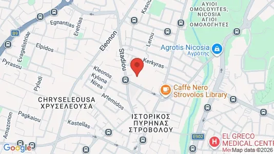 Apartments for rent i Nicosia Strovolos - kort over placeringen