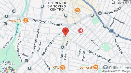 Apartments for rent i Nicosia Lefkosia - kort over placeringen