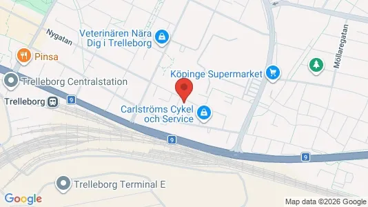 Apartments for rent i Trelleborg - kort over placeringen