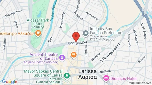 Apartments for rent i Larissa - kort over placeringen