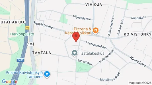 Apartments for rent i Tampere Eteläinen - kort over placeringen