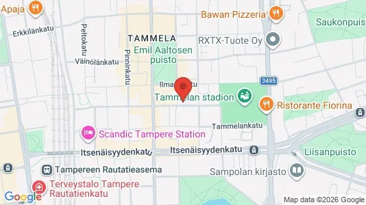 Apartments for rent i Tampere Keskinen - kort over placeringen
