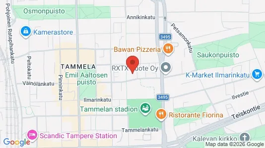 Apartments for rent i Tampere Keskinen - kort over placeringen