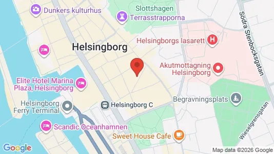 Apartments for rent i Helsingborg - kort over placeringen