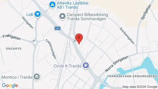 Apartments for rent i Tranås - kort over placeringen