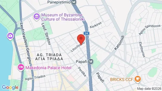 Apartments for rent i Thessaloniki - kort over placeringen