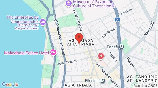 Apartments for rent i Thessaloniki - kort over placeringen