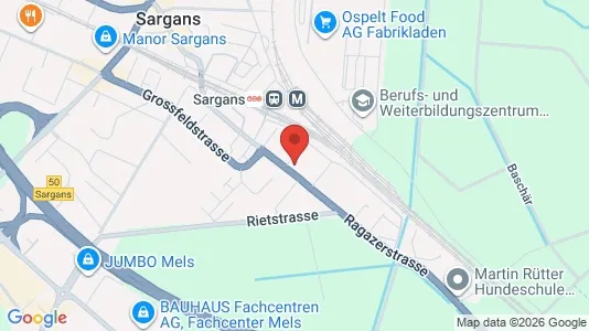 Rooms for rent i Sarganserland - kort over placeringen