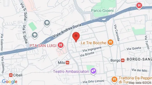 Apartments for rent i Catania - kort over placeringen
