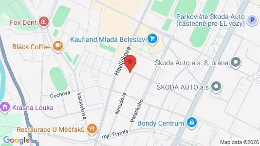 Apartments for rent i Mladá Boleslav - kort over placeringen