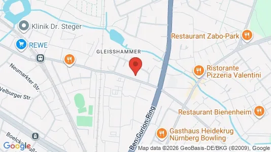 Apartments for rent i Nuremberg - kort over placeringen