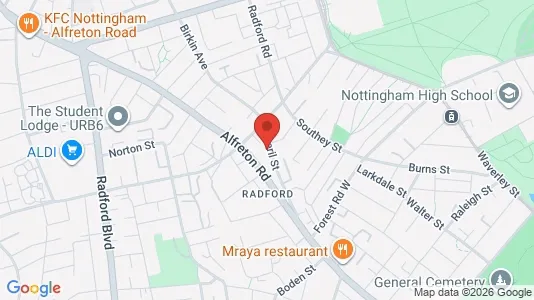Apartments for rent i Nottingham - Nottinghamshire - kort over placeringen