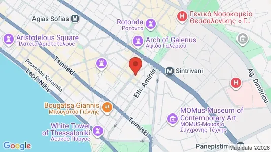 Apartments for rent i Thessaloniki - kort over placeringen