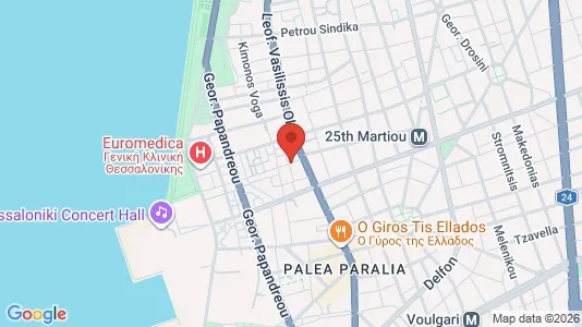 Apartments for rent i Thessaloniki - kort over placeringen