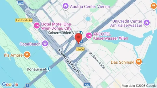Apartments for rent i Vienna Donaustadt - kort over placeringen