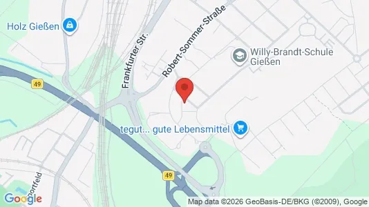 Apartments for rent i Gießen - kort over placeringen