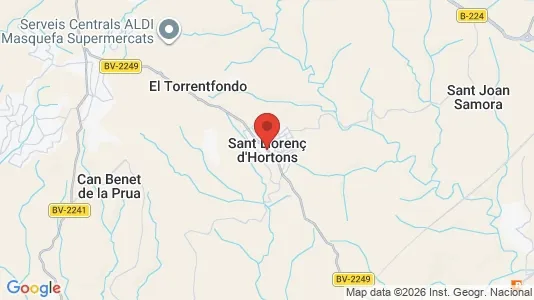 Apartments for rent i Sant Llorenç d'Hortons - kort over placeringen
