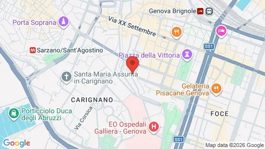 Apartments for rent i Genoa - kort over placeringen