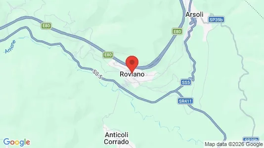 Apartments for rent i Roviano - kort over placeringen
