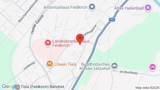 Apartments for rent i Feldkirch - kort over placeringen