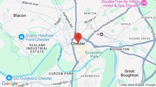 Apartments for rent i Chester - Cheshire - kort over placeringen