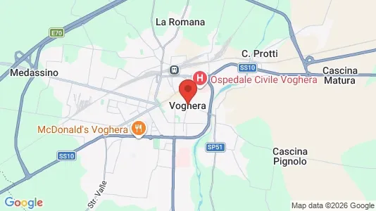Apartments for rent i Voghera - kort over placeringen