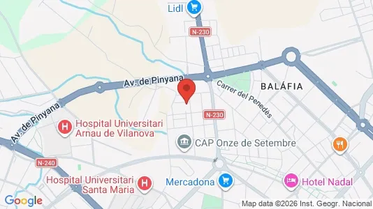 Apartments for rent i Lleida - kort over placeringen
