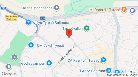 Apartments for rent i Tyresö - kort over placeringen