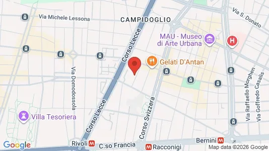 Apartments for rent i Turin - kort over placeringen