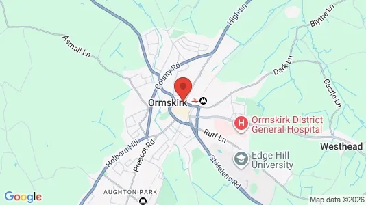 Houses for rent i Ormskirk - Lancashire - kort over placeringen