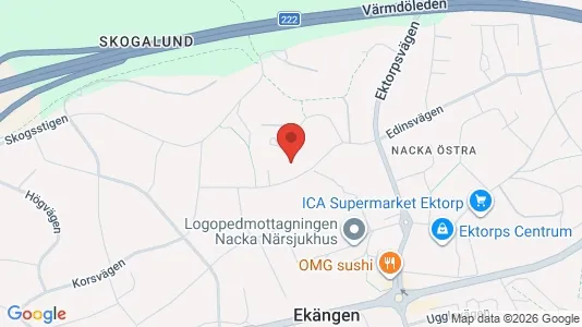 Apartments for rent i Nacka - kort over placeringen